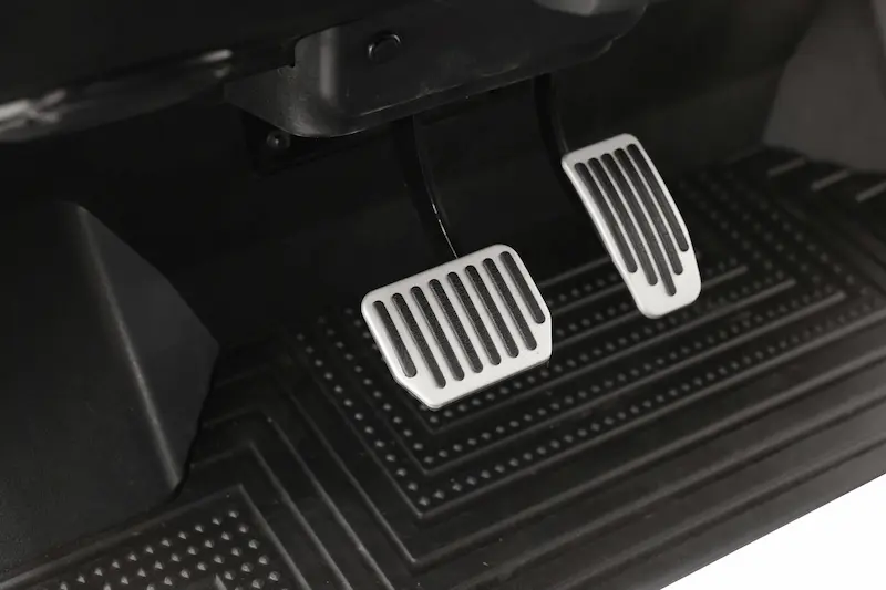 White and black accelerate & break pedals